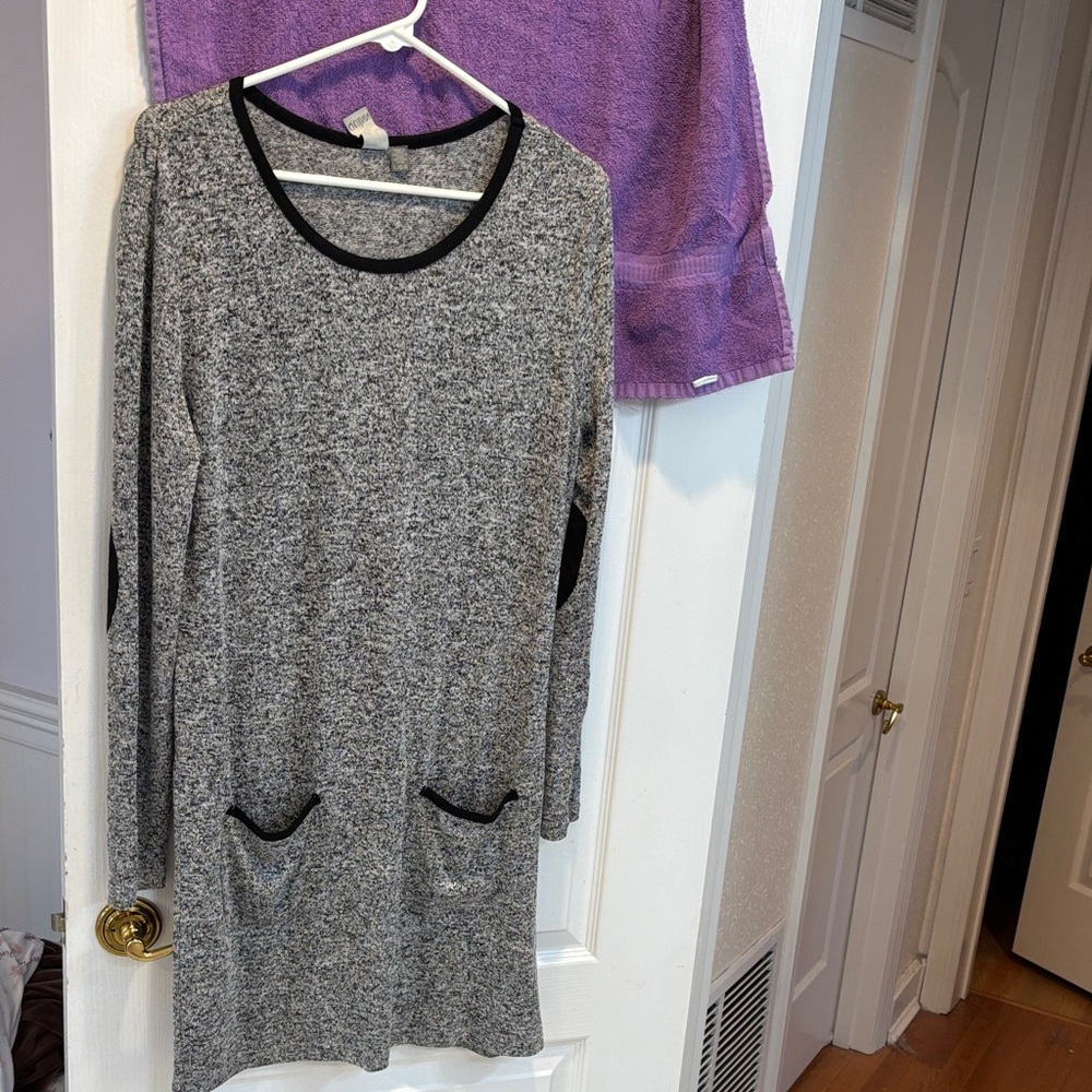 NWT Francesca's Collections Gray Long Sleeve Dress
